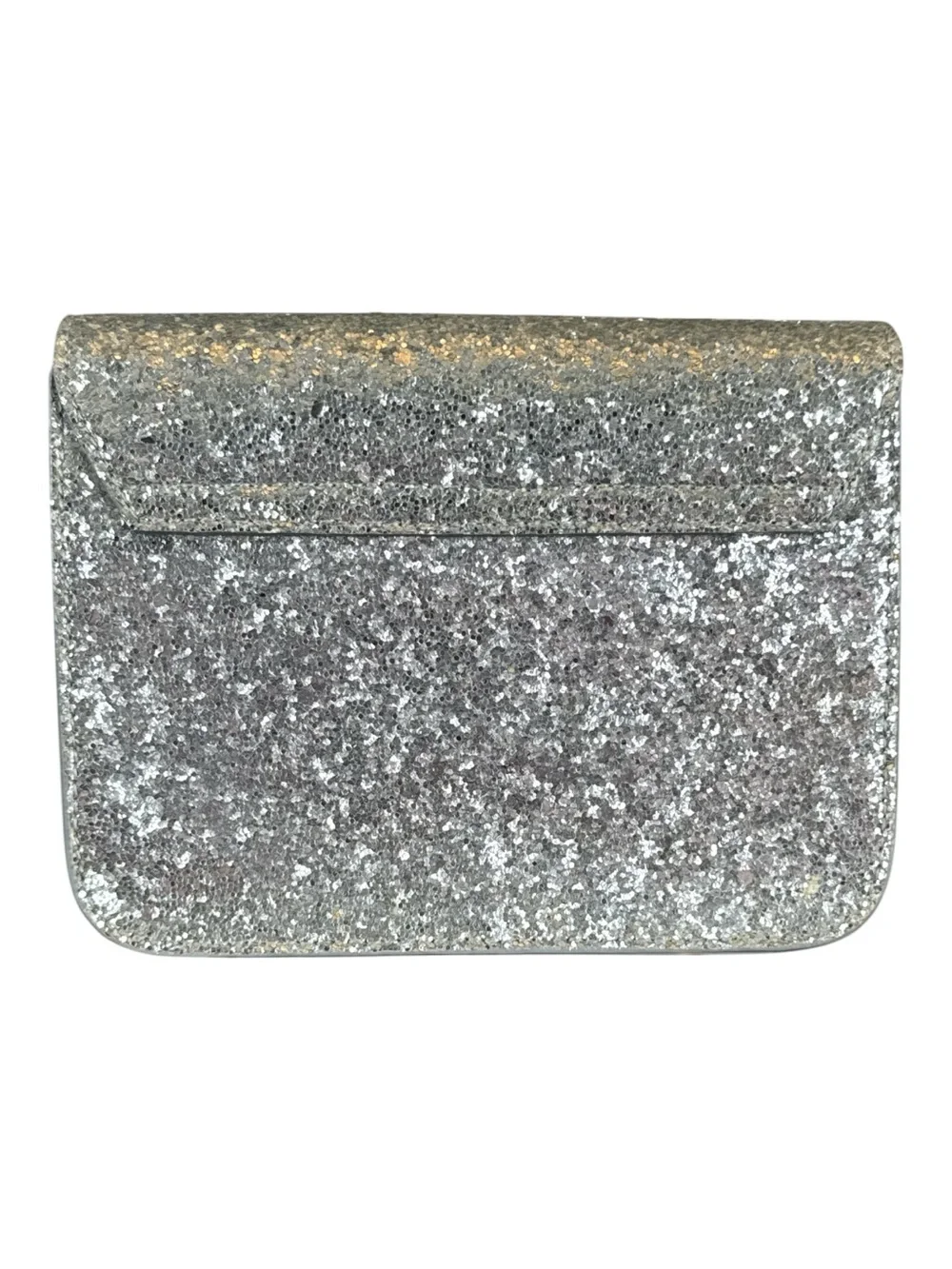 FURLA Metropolis Silver Glitter Mini Crossbody Bag